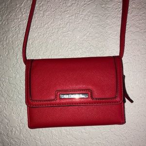 Red leather wallet
